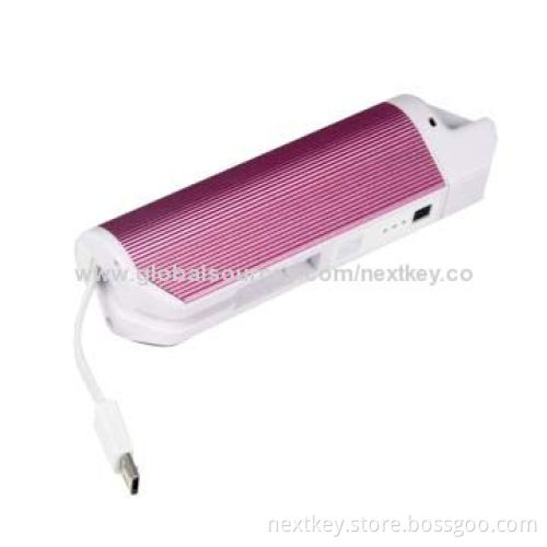 Colorful Mini Portable Power Bank, 2,200mAh, Output 5V DC 1A